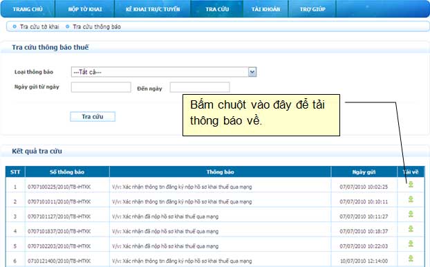 TaiThongBaoVe Hướng dẫn thủ tục kê khai thuế qua mạng (P2)