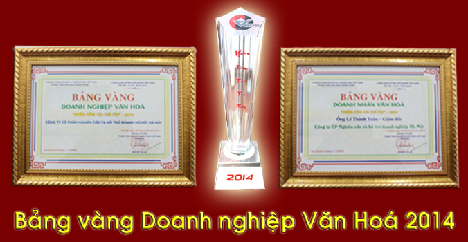 03 bang vang doanh nghiep doanh nhan van hoa KTHN nhận danh hiệu Bảng vàng doanh nghiệp văn hóa 2014